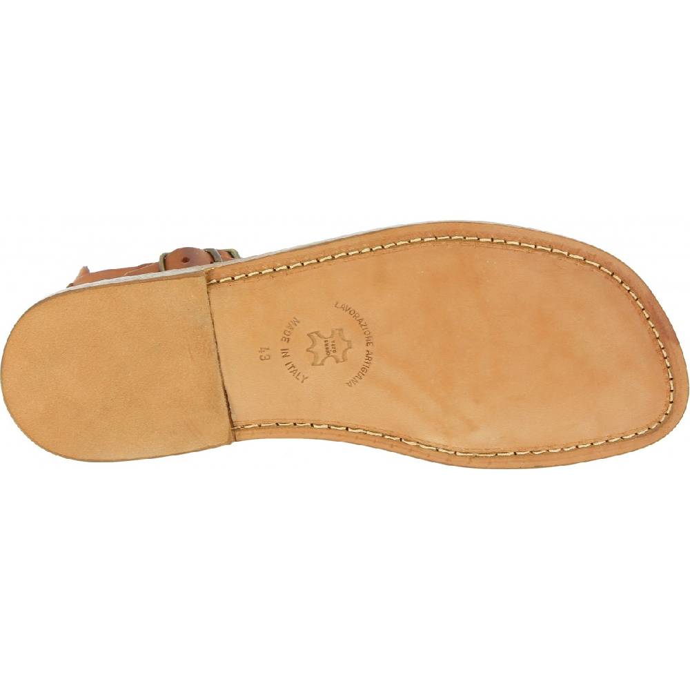 Lartigiano Del Cuoio Sandali gladiatore uomo in pelle color cuoio antico Nuova