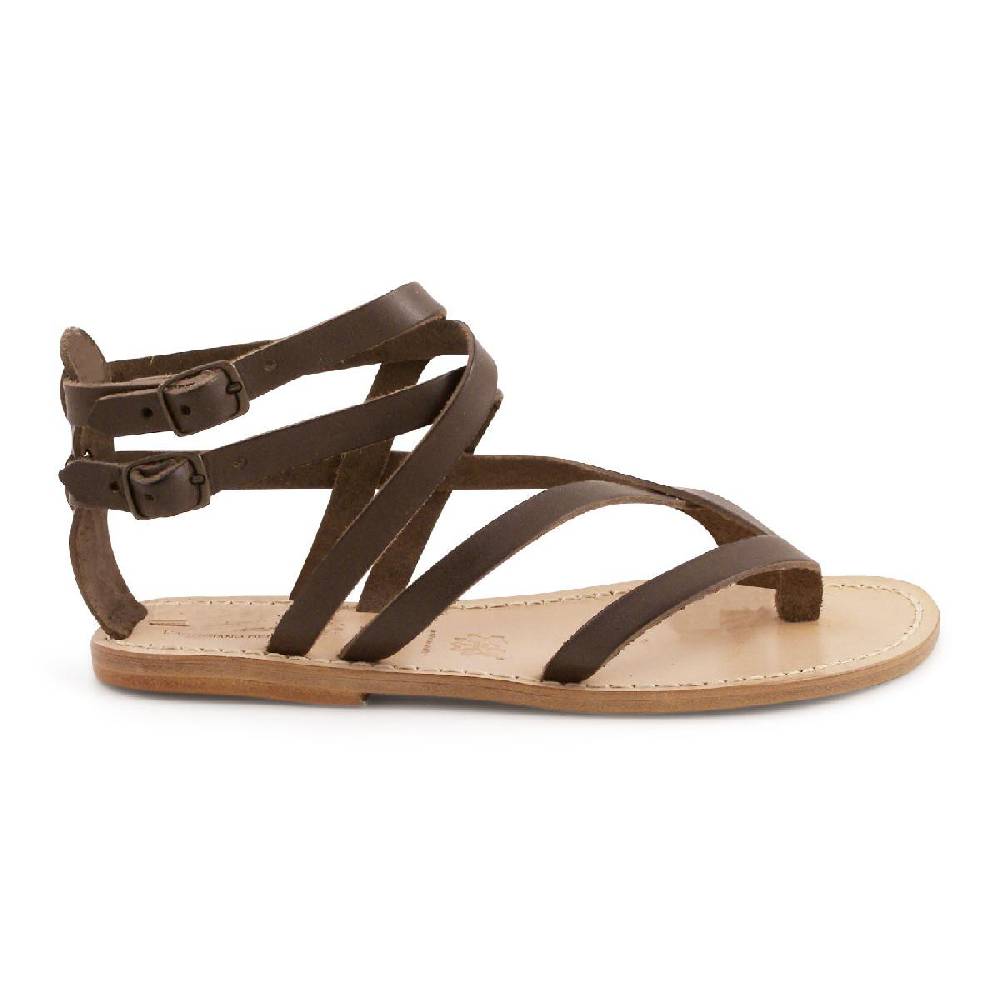 Lartigiano Del Cuoio Sandali gladiatore donna in pelle marrone artigianali Promozione Limitata