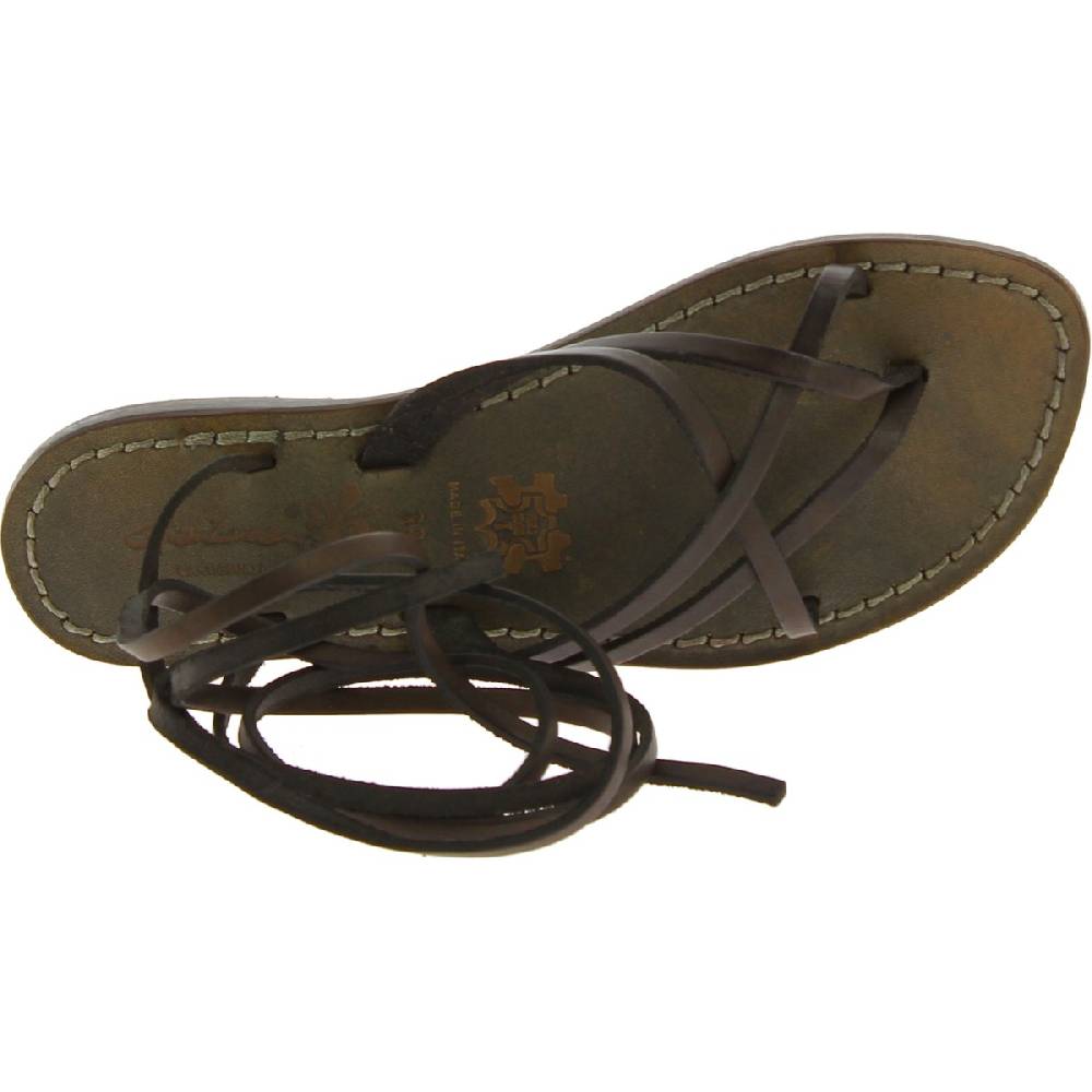 Lartigiano Del Cuoio Sandali alla schiava artigianali in pelle color fango Shopping Online
