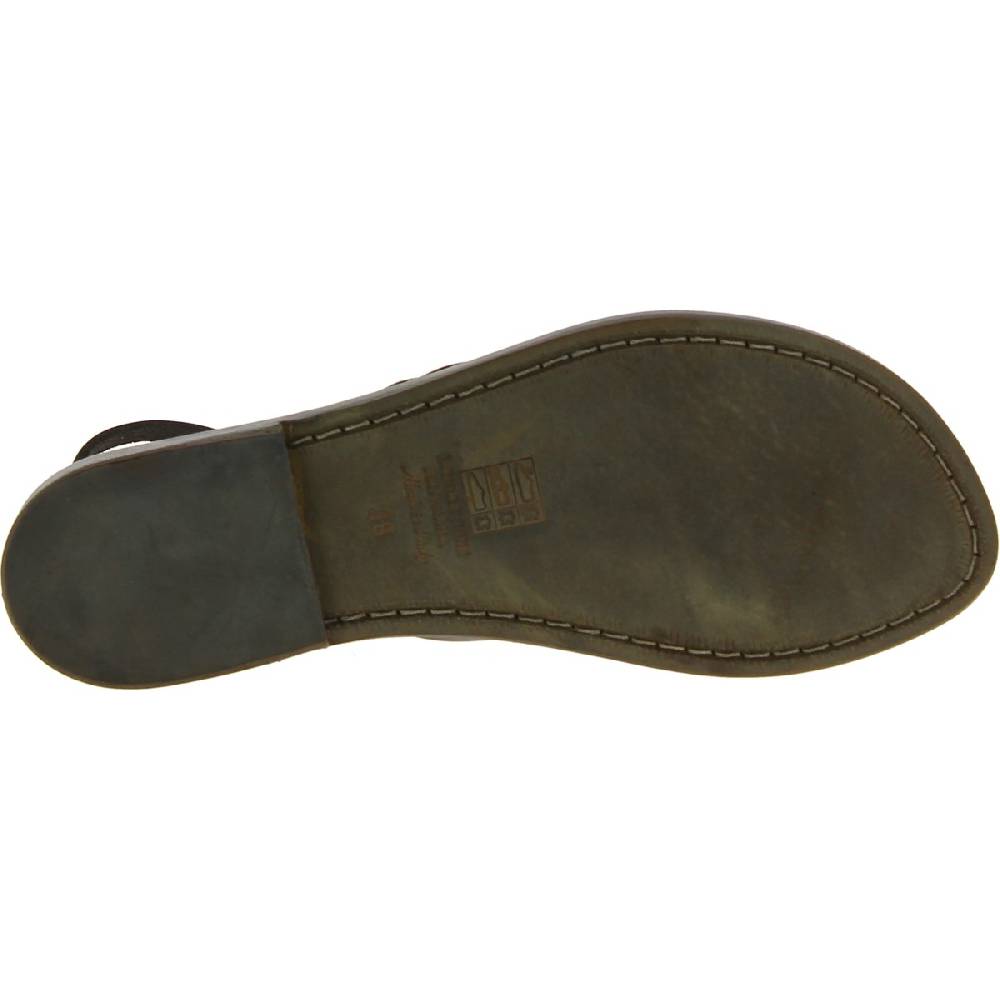 Lartigiano Del Cuoio Sandali alla schiava artigianali in pelle color fango Shopping Online