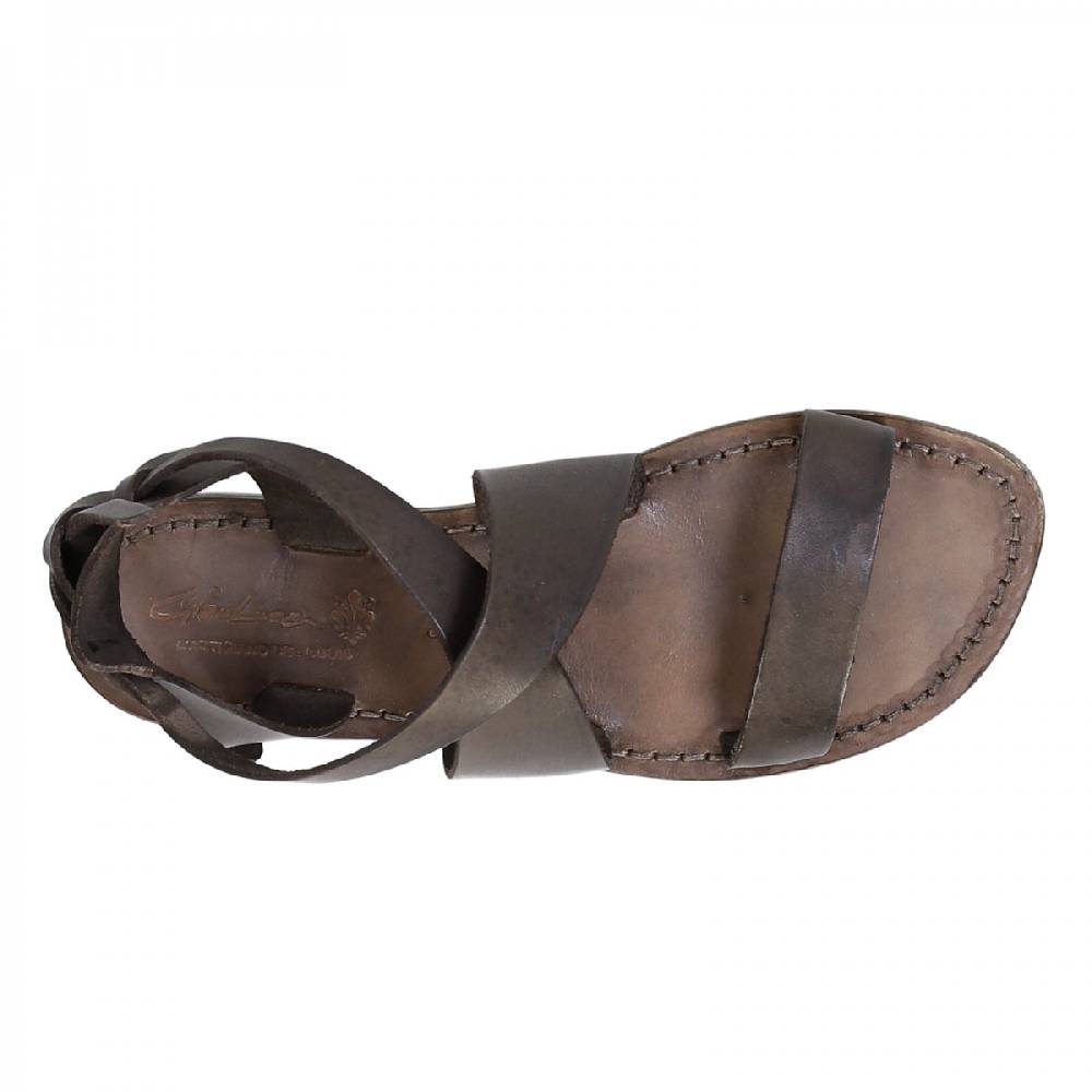 Lartigiano Del Cuoio Sandali donna fatti a mano in pelle color fango Offerte