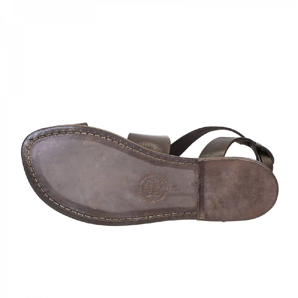 Lartigiano Del Cuoio Sandali donna fatti a mano in pelle color fango Offerte