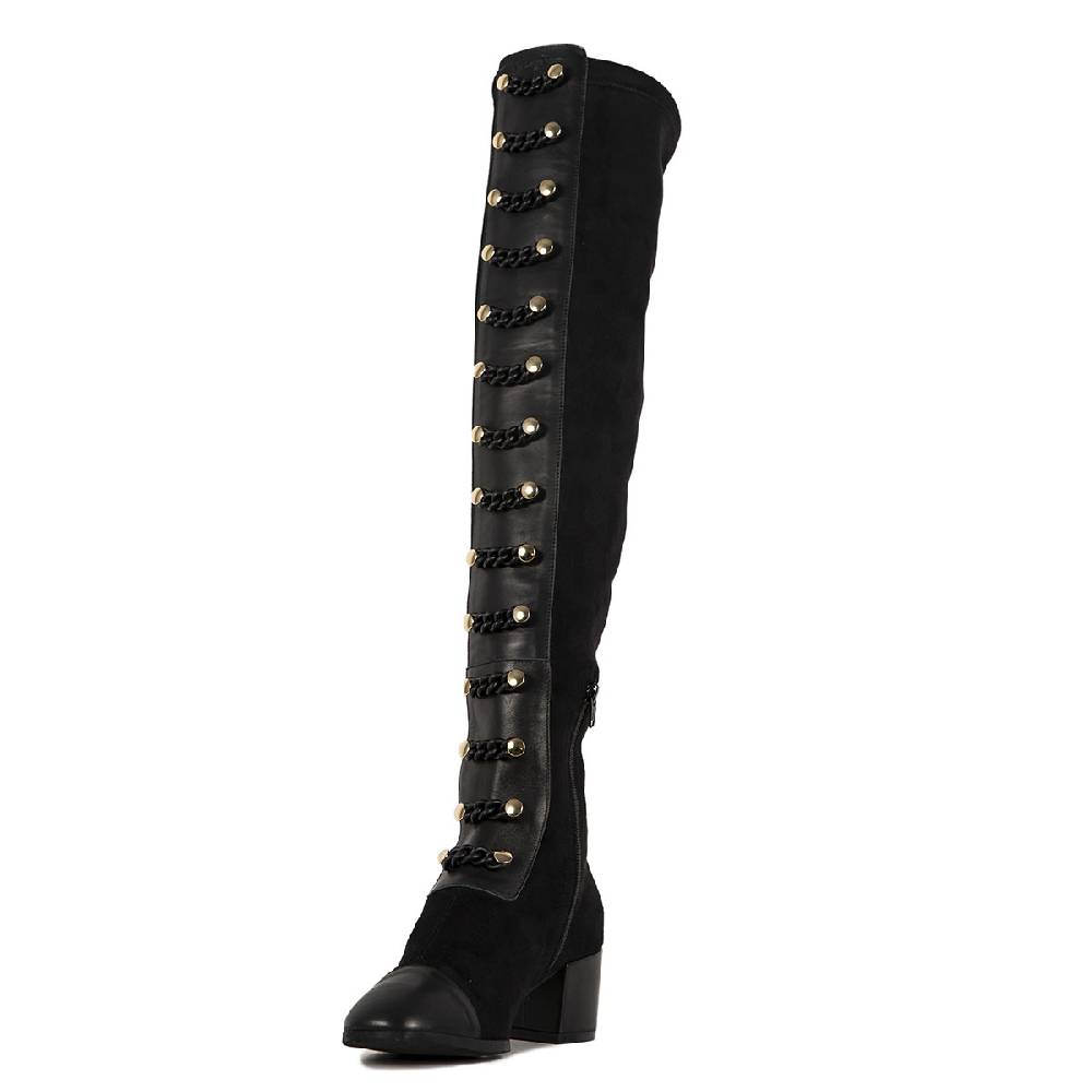 Le Dangerouge Ginevra Tall Black Chain Negozi Online
