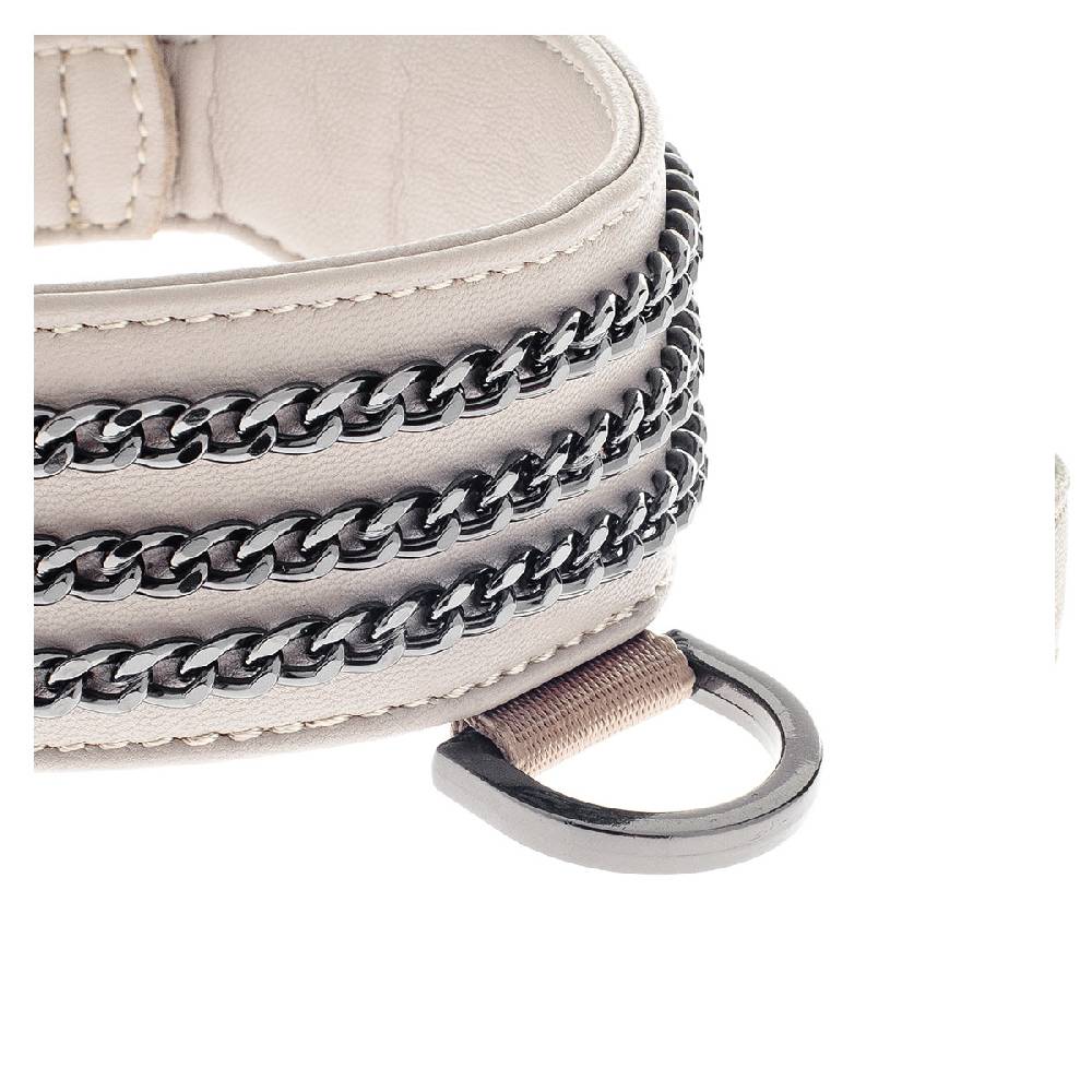 Le Dangerouge Big dog collar beige Nuovo