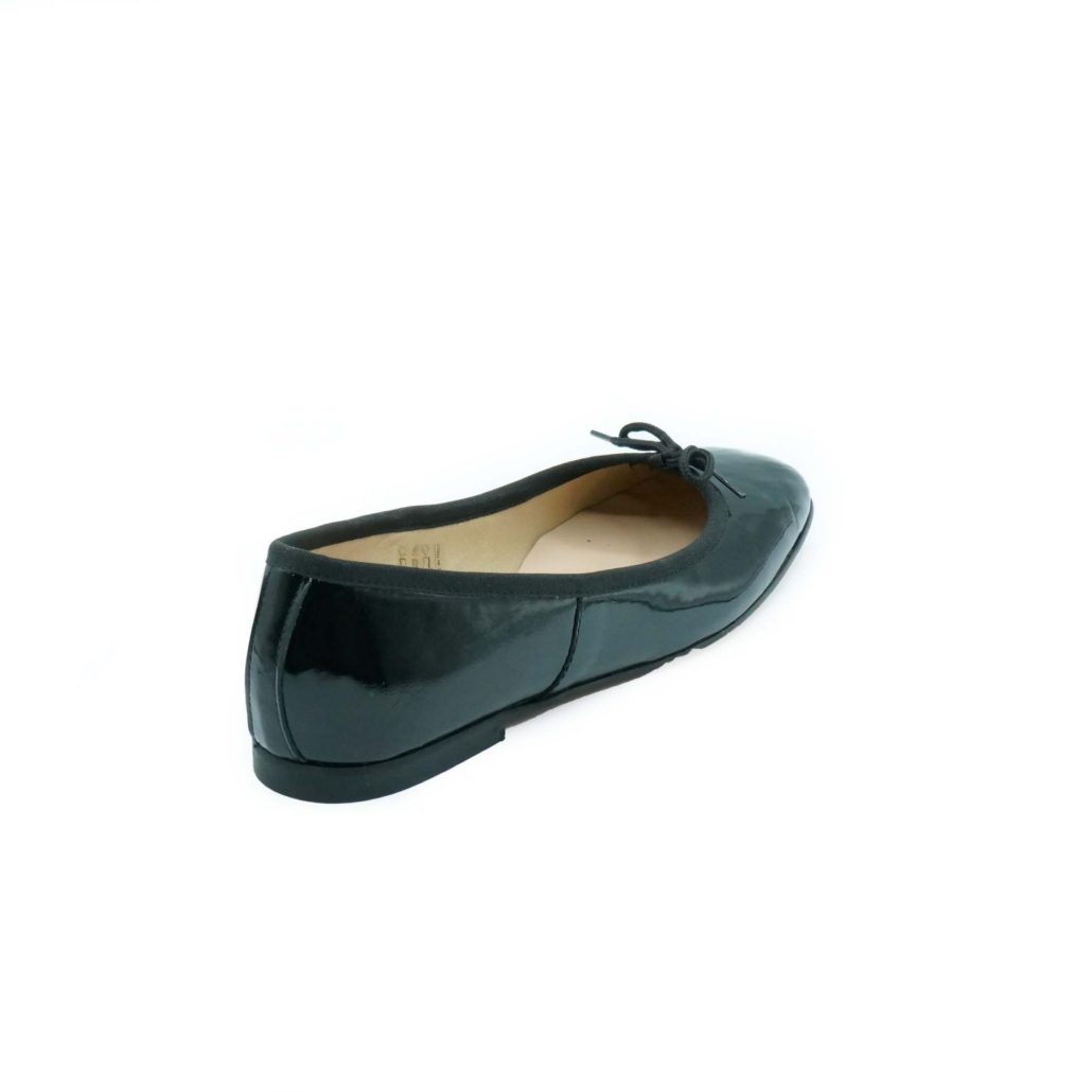 Lea Gu ballerina in vernice, fiocco frontale, punta quadrata, tacco 10mm Vendite Flash