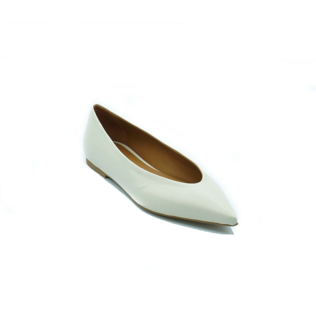 Lea Gu ballerina in nappa, tacco 10mm Italy