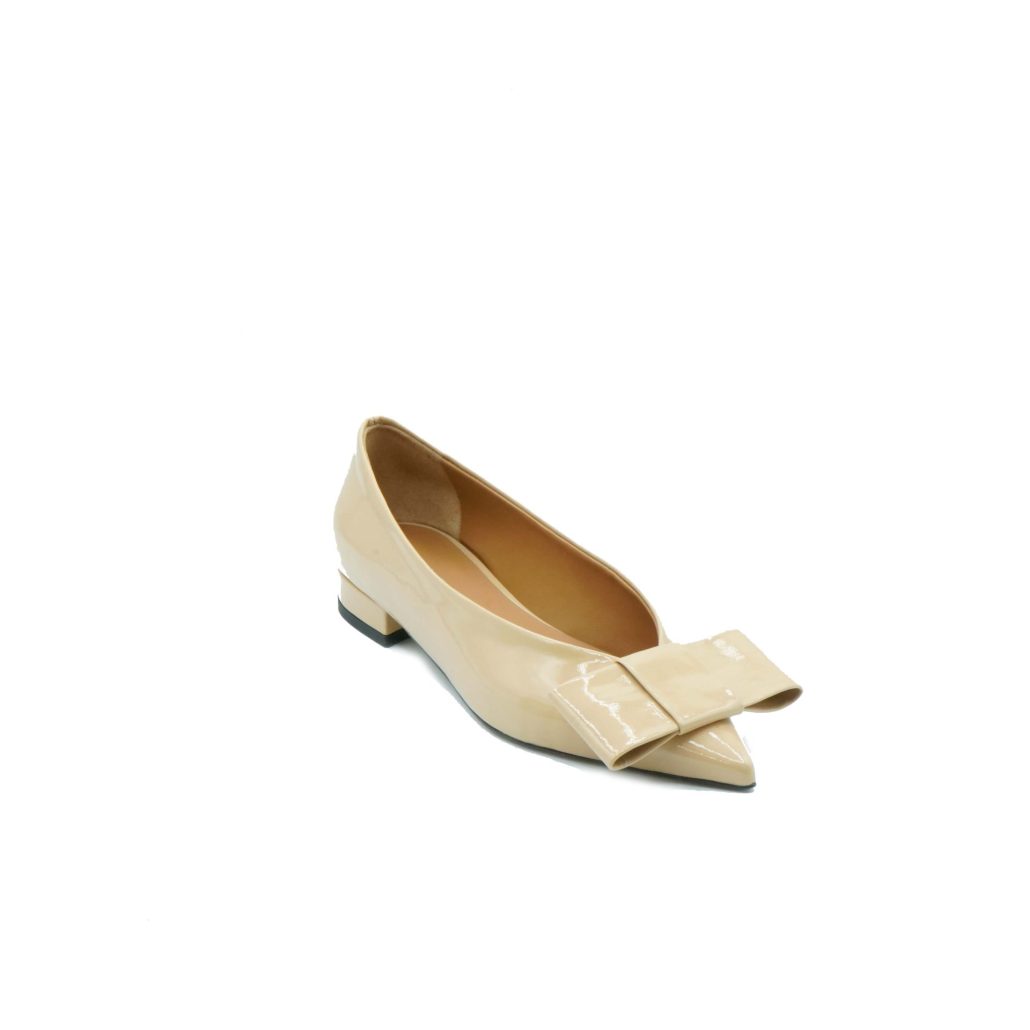 Lea Gu ballerina in vernice, fiocco frontale, tacco 10mm 2025