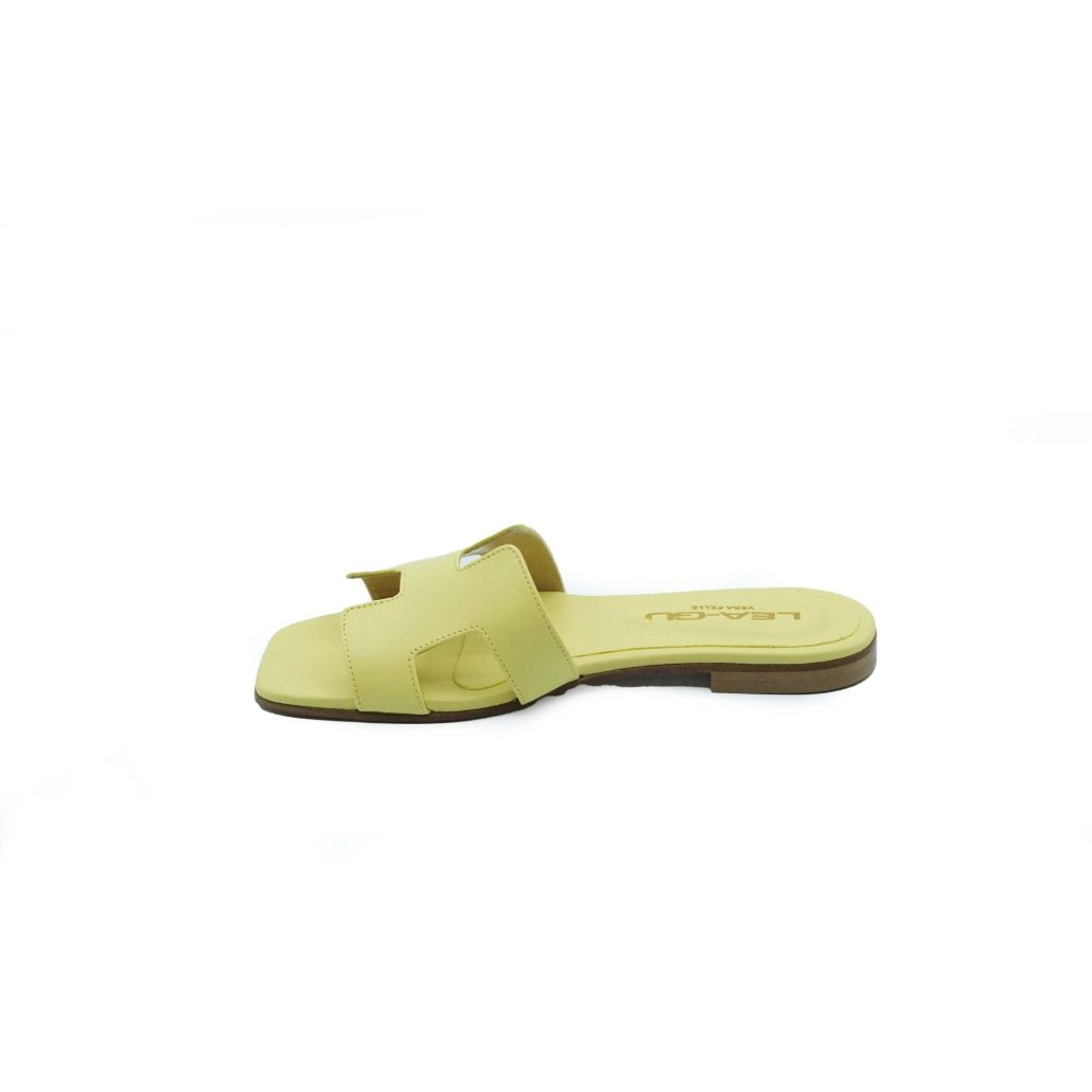 Lea Gu ciabattina in nappa, fascia frontale, punta quadrata, tacco 10mm Shopping Online