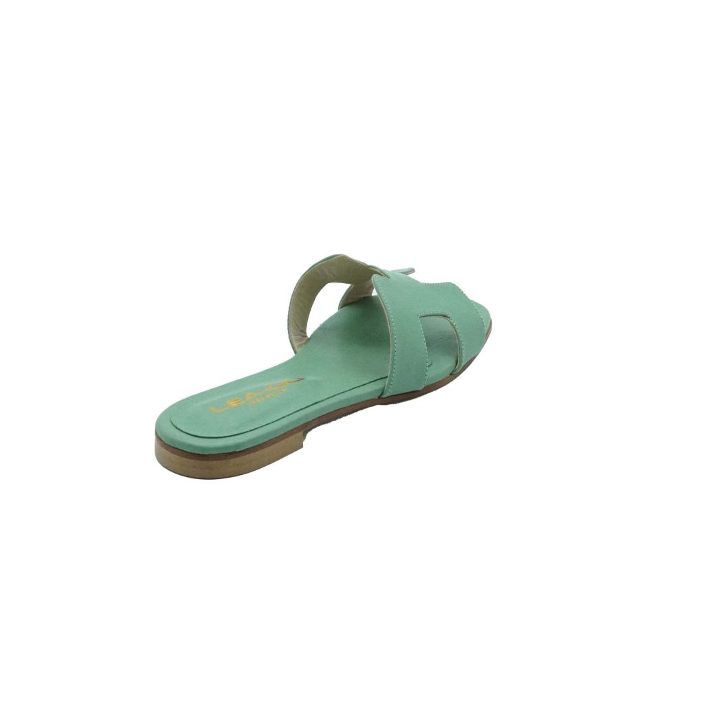 Lea Gu ciabattina in nappa, fascia frontale, punta quadrata, tacco 10mm Shopping Online