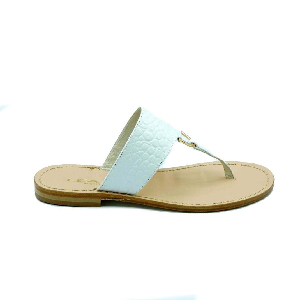 Lea Gu ciabattina infradito in nappa stampa cocco, accessorio frontale, tacco 10mm Convenienza