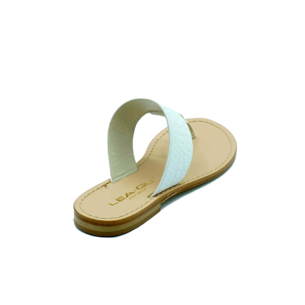 Lea Gu ciabattina infradito in nappa stampa cocco, accessorio frontale, tacco 10mm Convenienza
