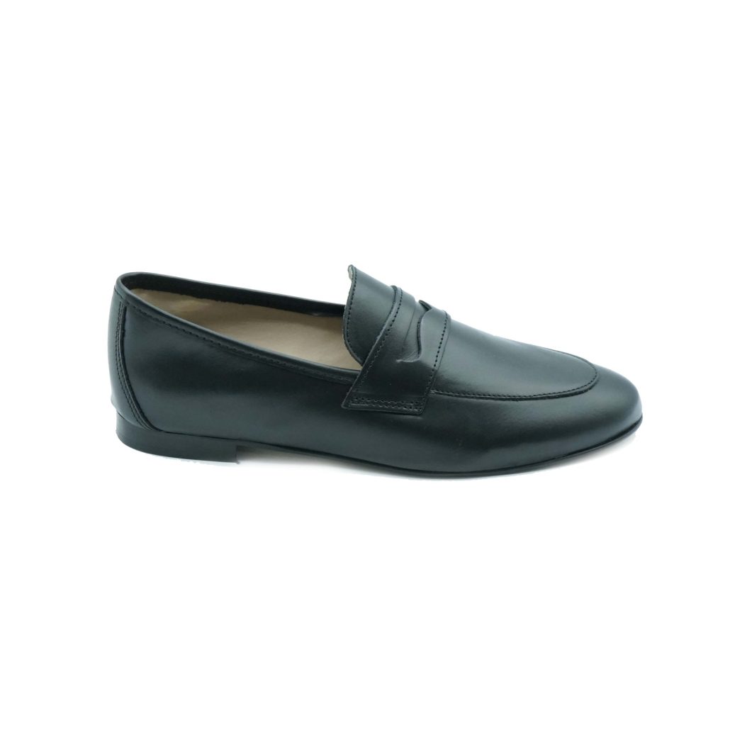 Lea Gu mocassino in nappa, bocca di leone frontale, tacco 10mm Sconto