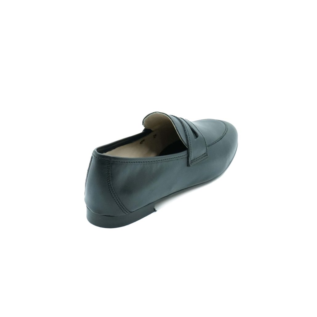 Lea Gu mocassino in nappa, bocca di leone frontale, tacco 10mm Sconto
