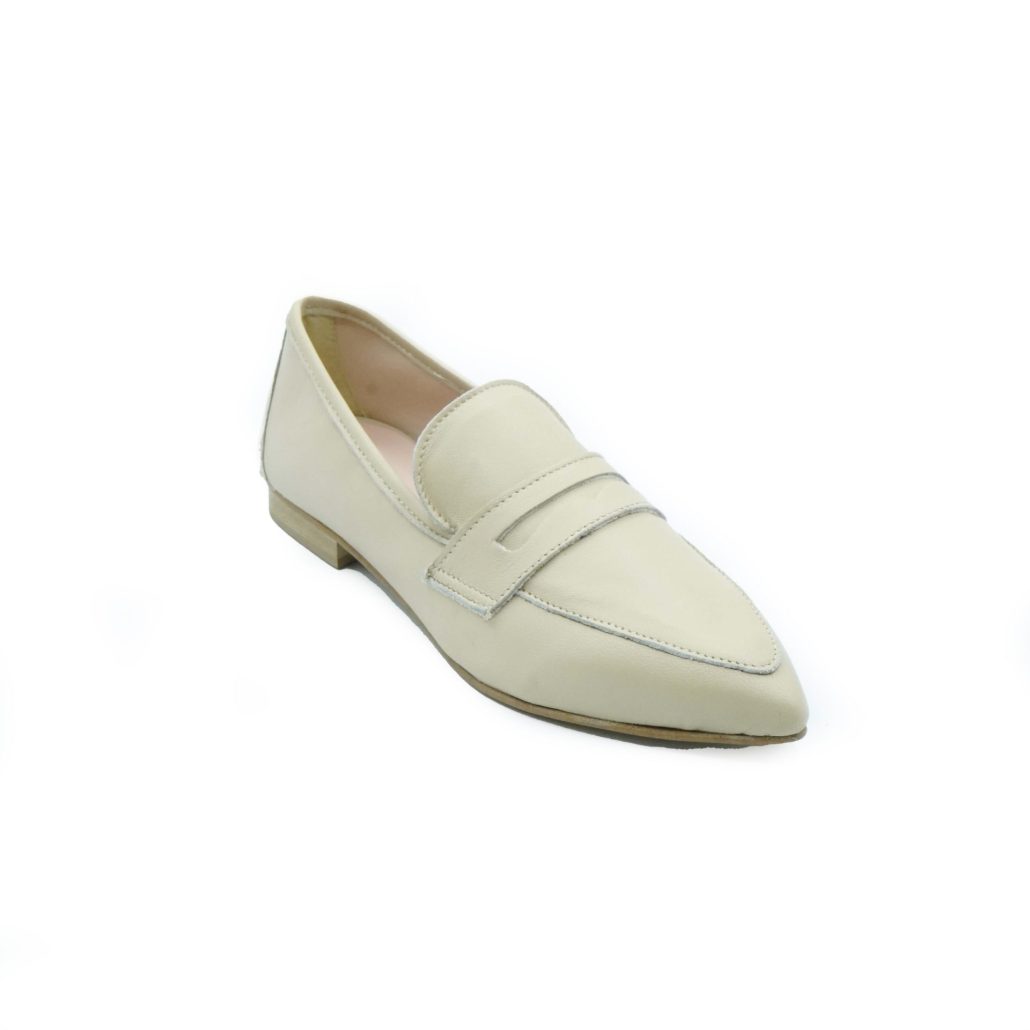 Lea Gu mocassino in nappa, bocca di leone frontale, tacco 10mm Offerta
