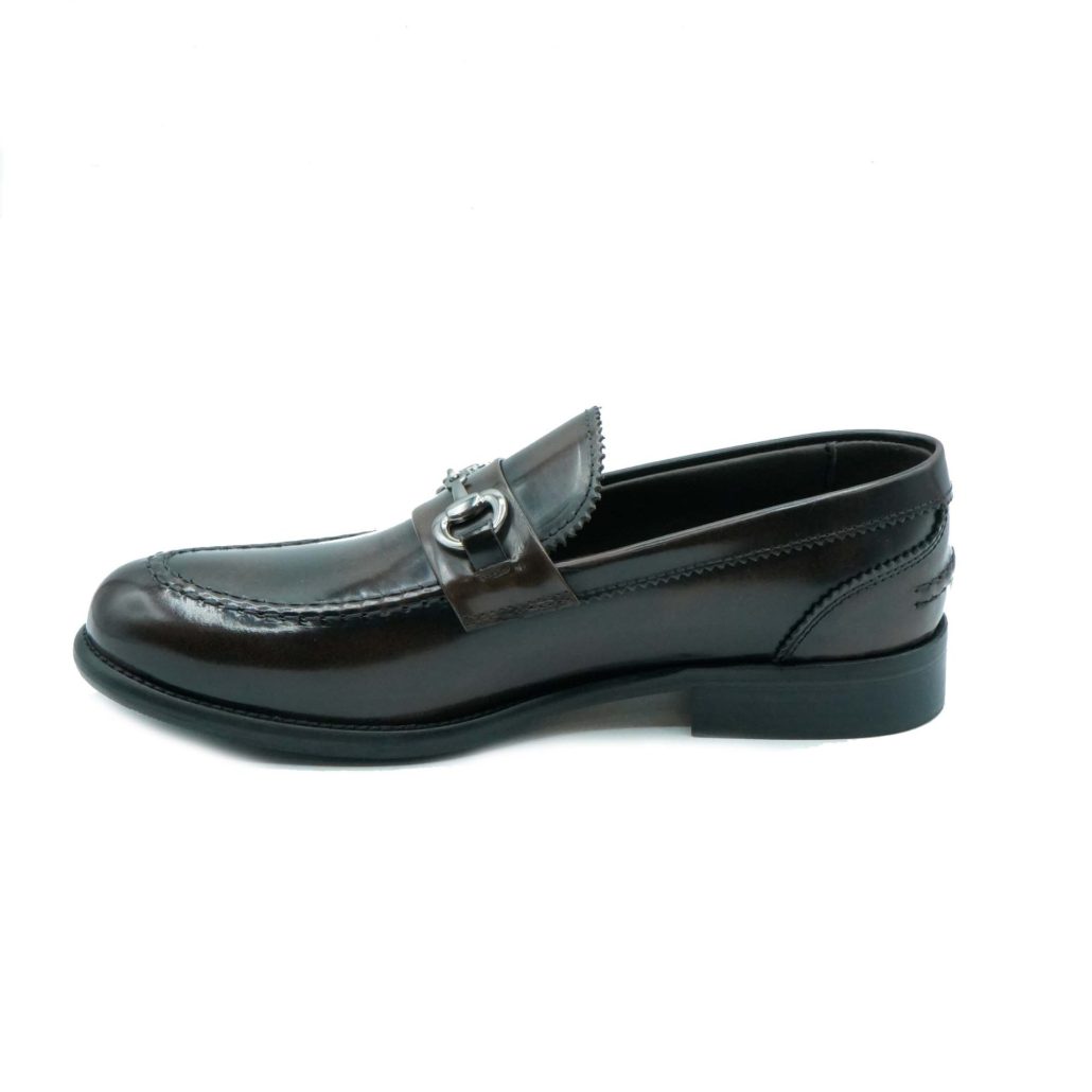 Lea Gu mocassino in vitello abrasivato, accessorio frontale, tacco 25mm Online