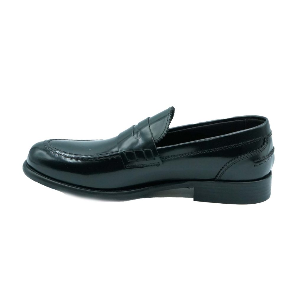 Lea Gu mocassino in vitello abrasivato, bocca di leone frontale, tacco 25mm Outlet