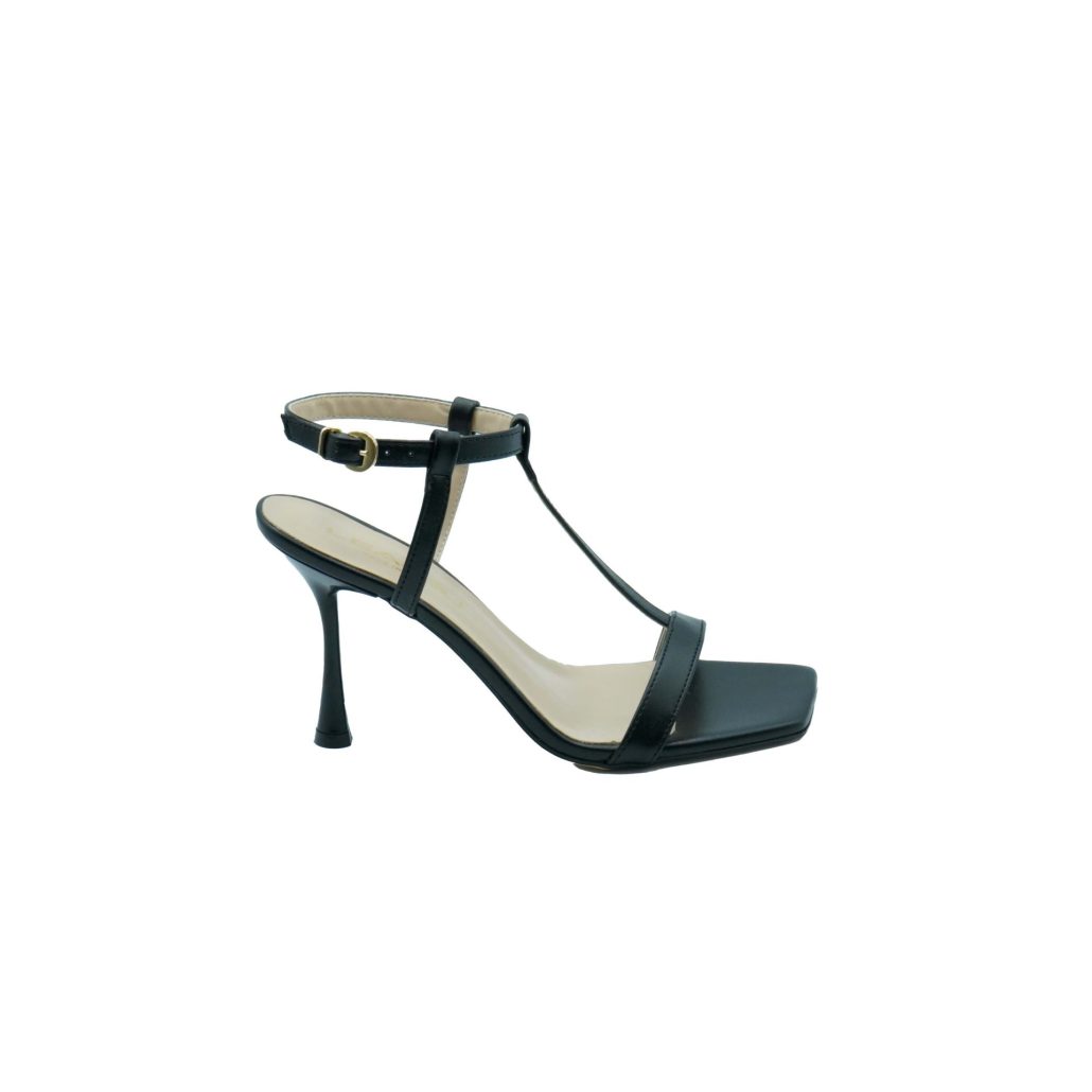 Lea Gu sandalo con fascia frontale, punta quadrata, chiusura alla caviglia, tacco 90mm Vendite Flash