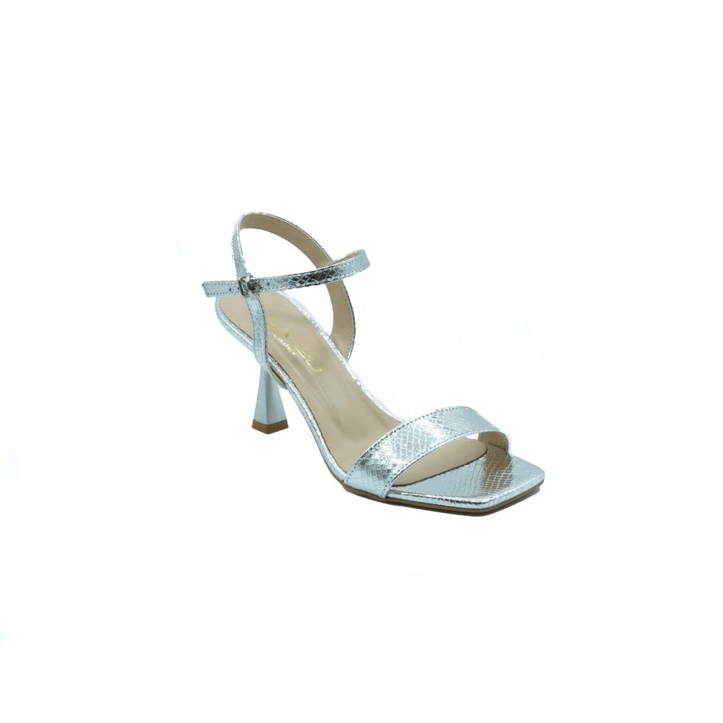 Lea Gu sandalo con fascia frontale, punta quadrata, chiusura sul collo del piede, tacco 75mm Negozio