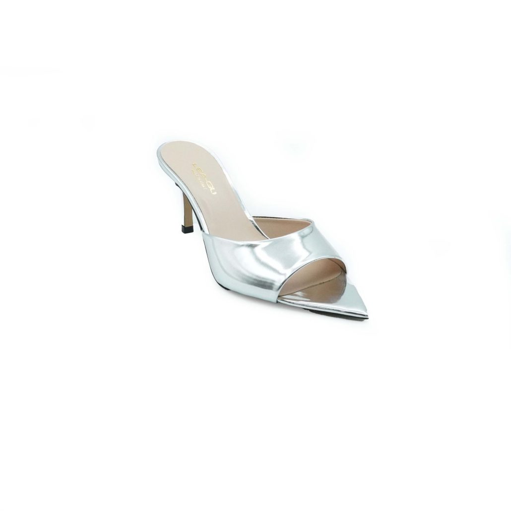Lea Gu sandalo con tacco in nappa specchio, fascia frontale, tacco 60mm Moda