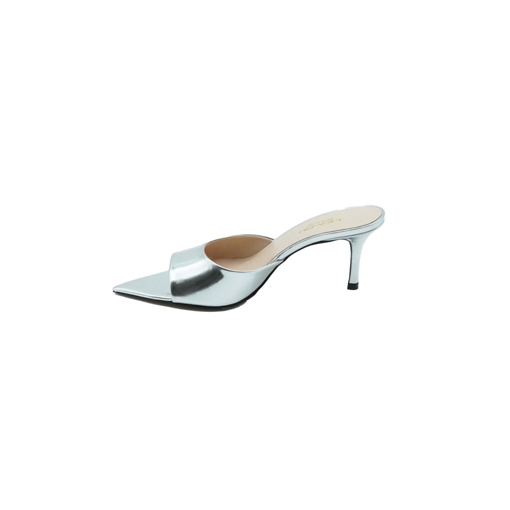 Lea Gu sandalo con tacco in nappa specchio, fascia frontale, tacco 60mm Moda