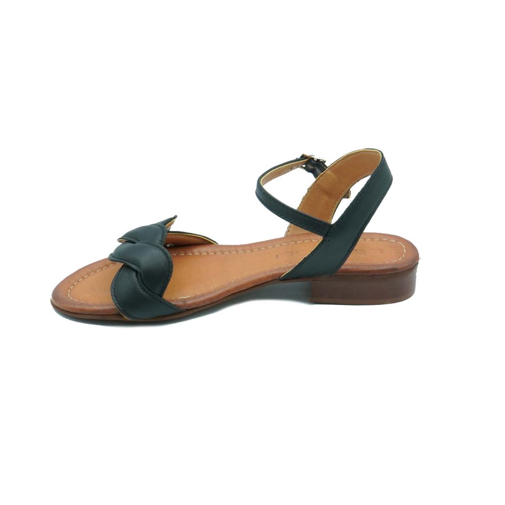 Lea Gu sandalo in nappa intrecciata, fascia frontale, chiusura posteriore, tacco 20mm Qualità