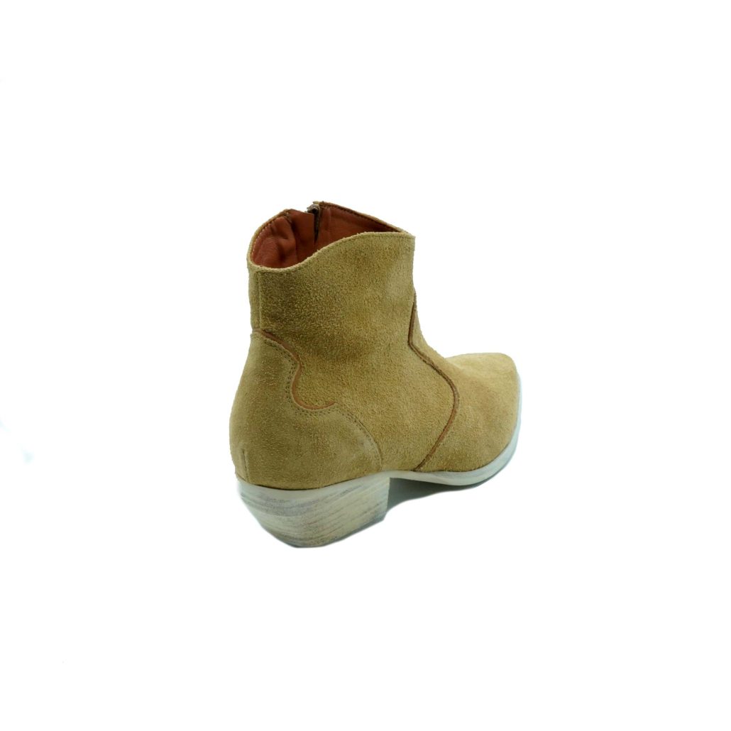 Lea Gu texano in camoscio con inserti in nappa, zip interna, tacco 40 mm Soddisfazione Garantita