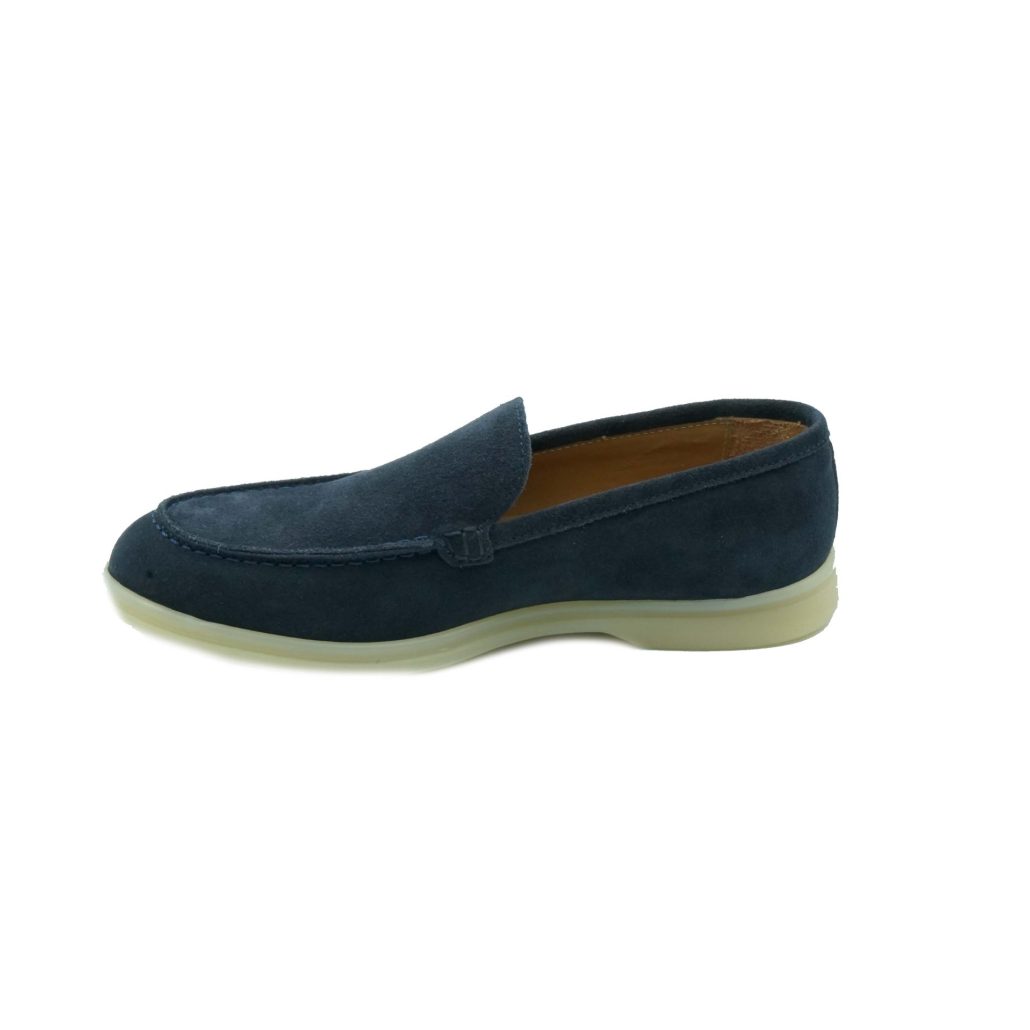 Lea Gu mocassino in camoscio, fondo gomma 20mm Outlet