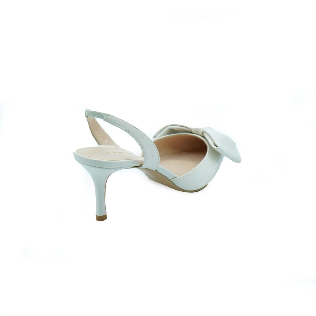 Lea Gu slingback in nappa, fiocco frontale, tacco 65mm Saldi
