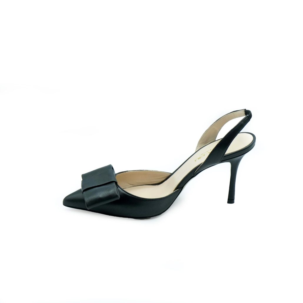 Lea Gu slingback in nappa, fiocco frontale, tacco 85mm Offerte