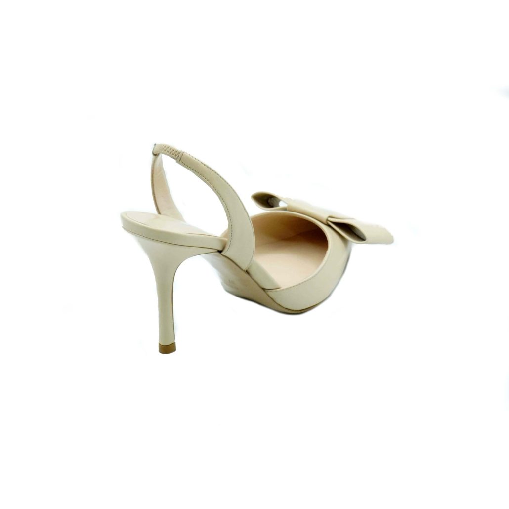 Lea Gu slingback in nappa, fiocco frontale, tacco 85mm Offerte