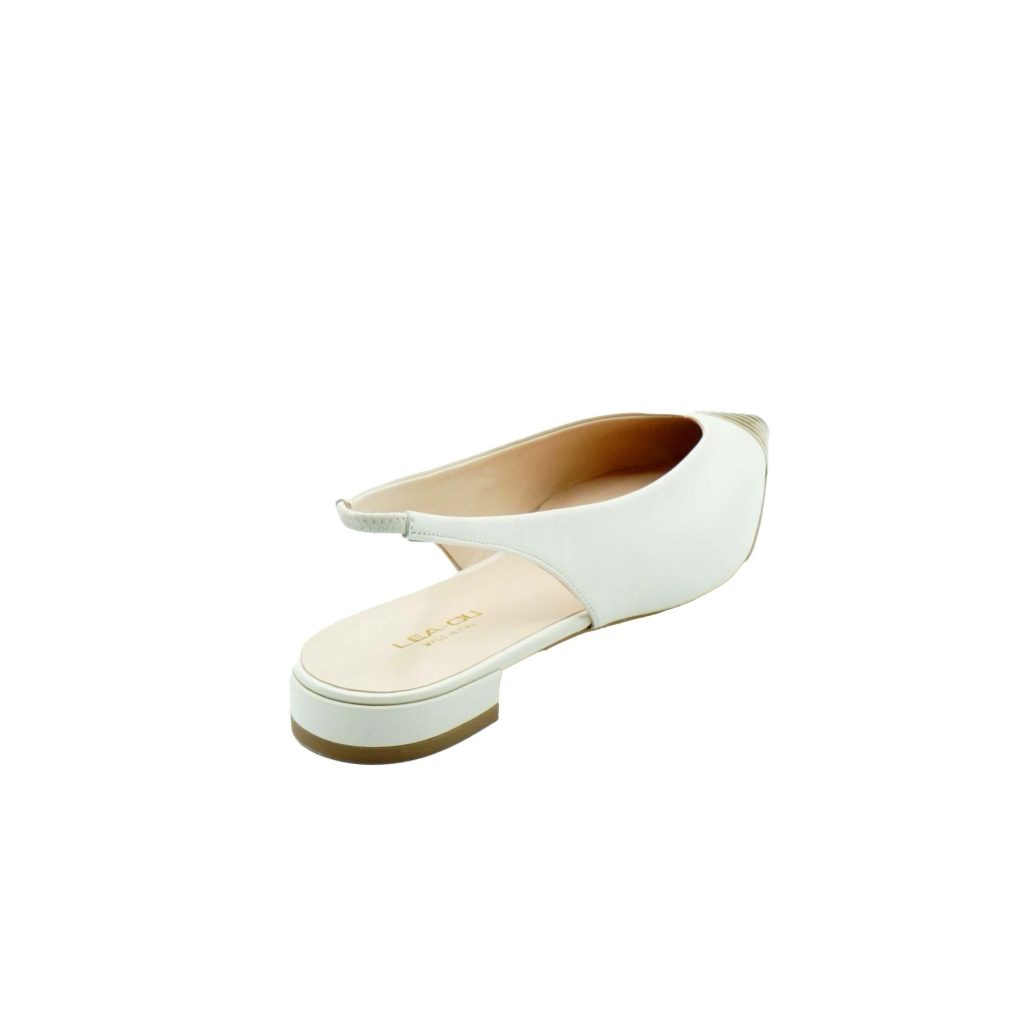 Lea Gu slingback in nappa, punta metallica, tacco 10mm Hotsell