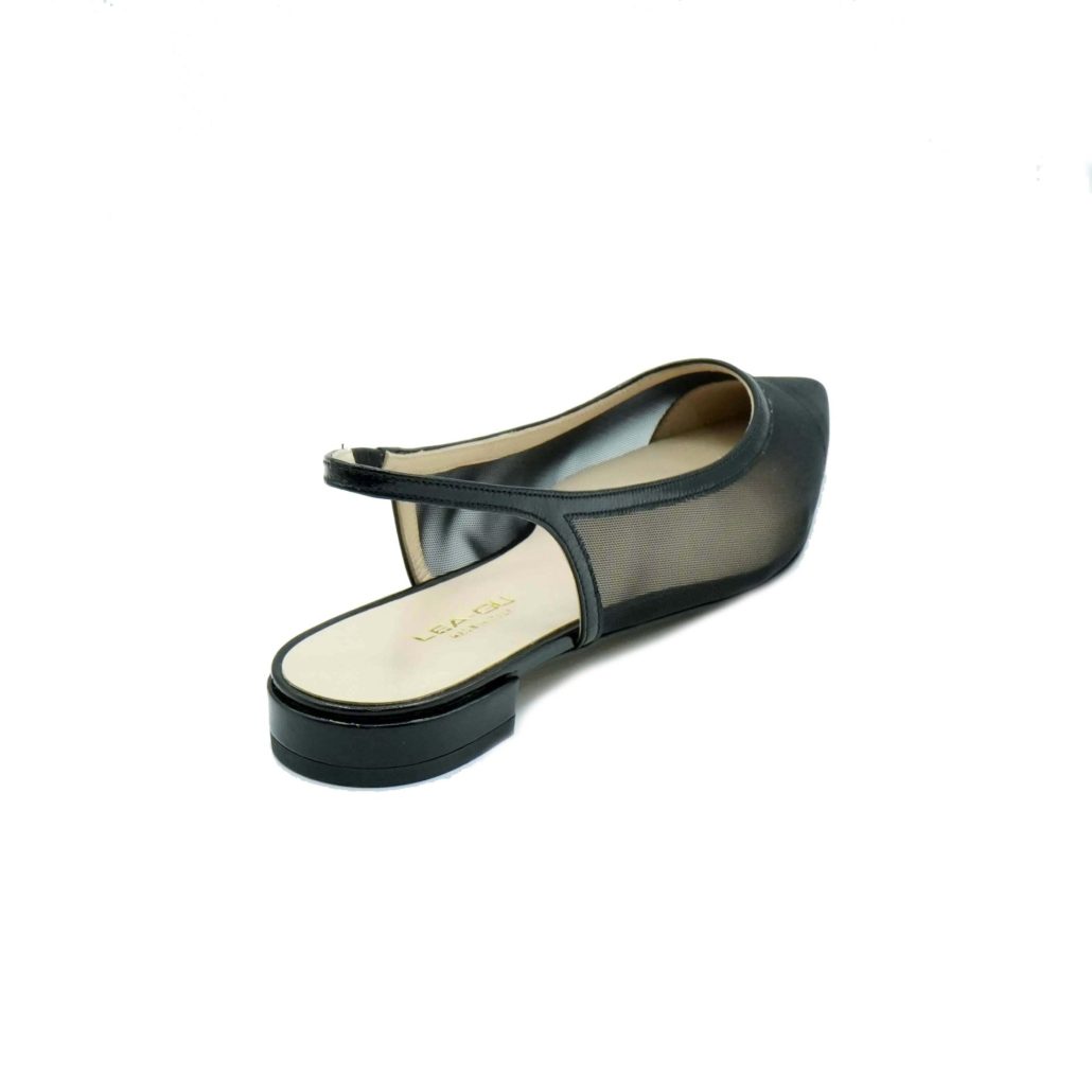 Lea Gu slingback in rete con punta in contrasto, tacco 10mm In Saldo