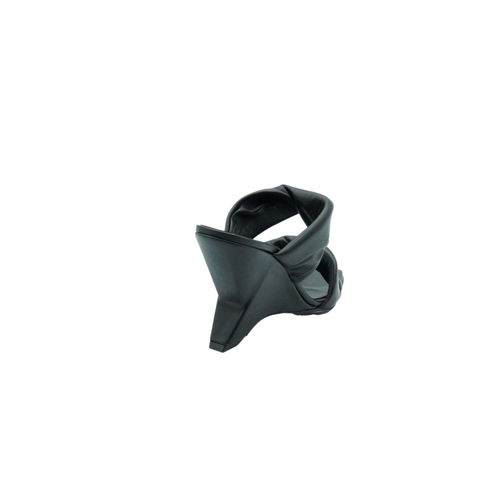 Lea Gu sandalo in nappa, doppia fascia frontale, tacco 85mm 2025