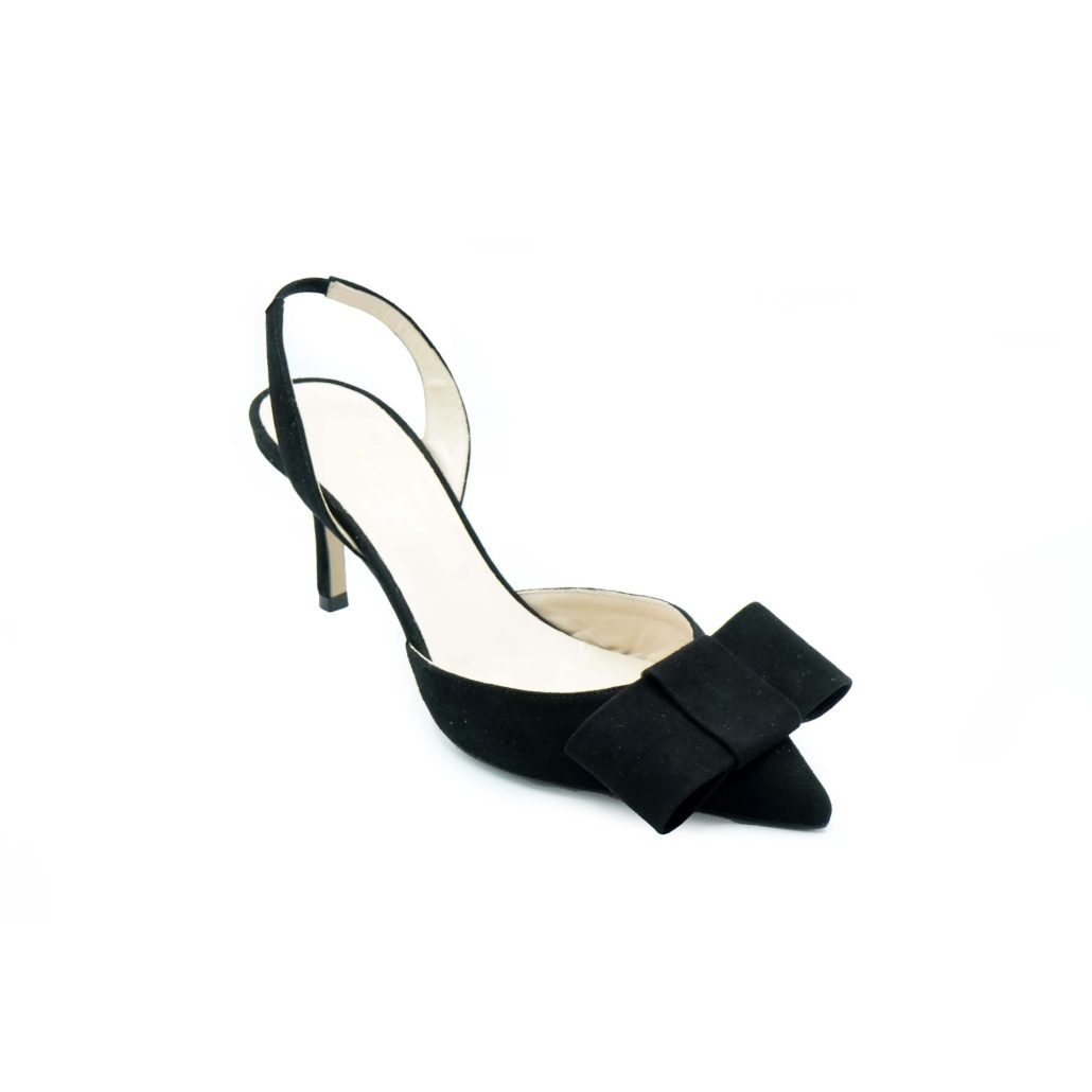 Lea Gu slingback in camoscio, fiocco frontale, tacco 65mm Fino Al -60%