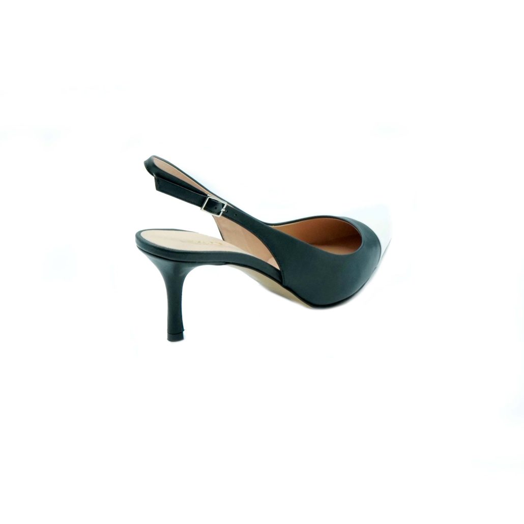 Lea Gu slingback in nappa con punta in contrasto, tacco 65mm Shopping Online