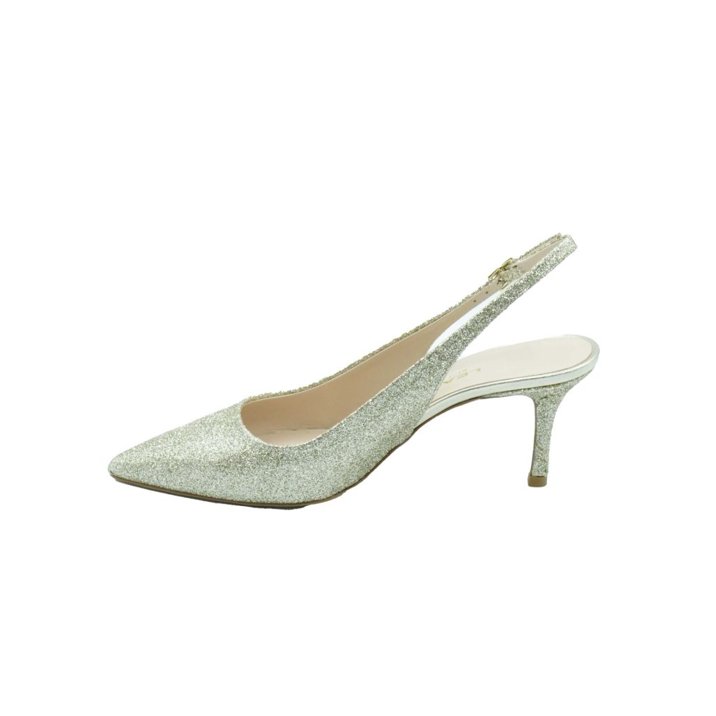 Lea Gu slingback in nappa glitter, tacco 65mm Sottocosto