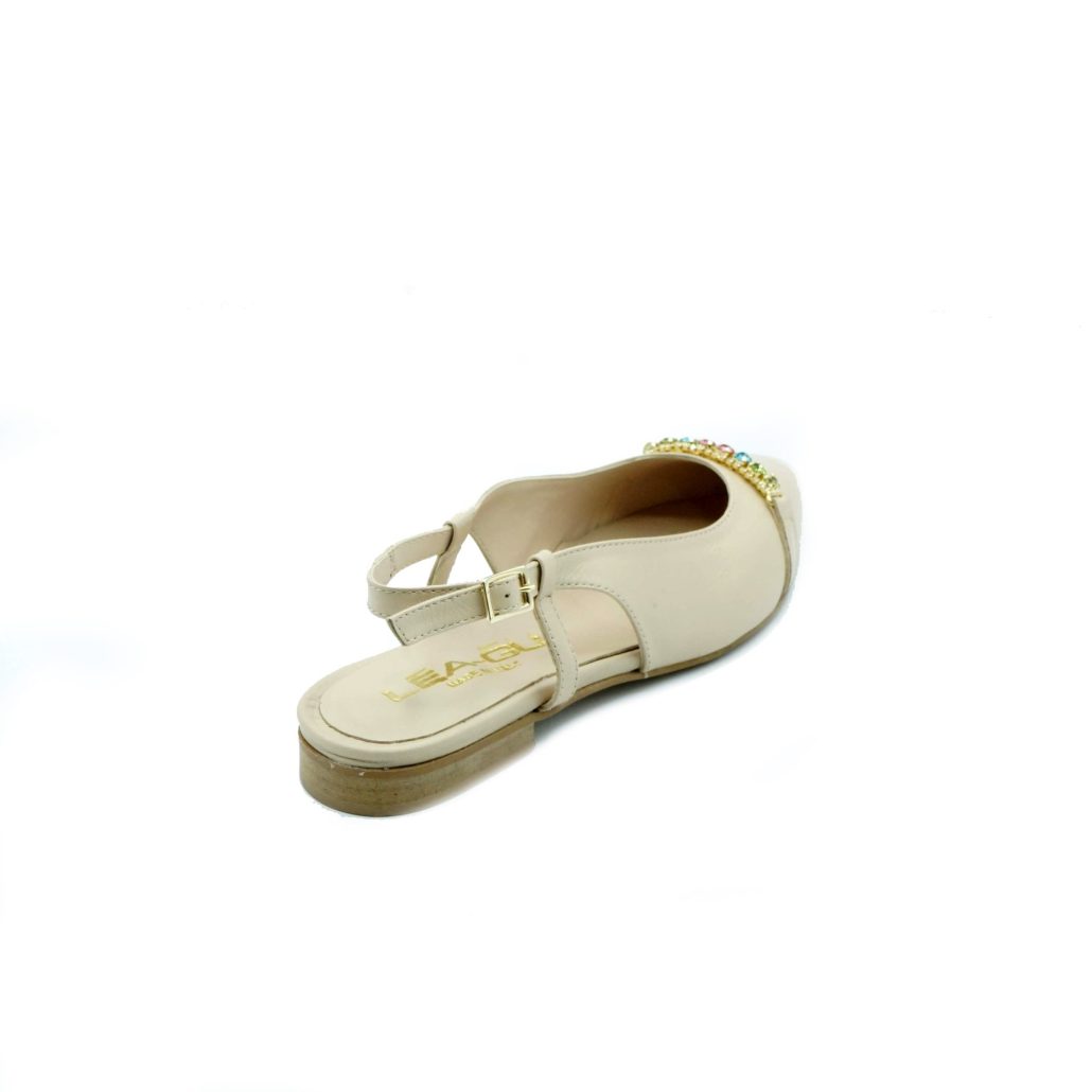 Lea Gu slingback in nappa, accessorio frontale, tacco 10mm Online
