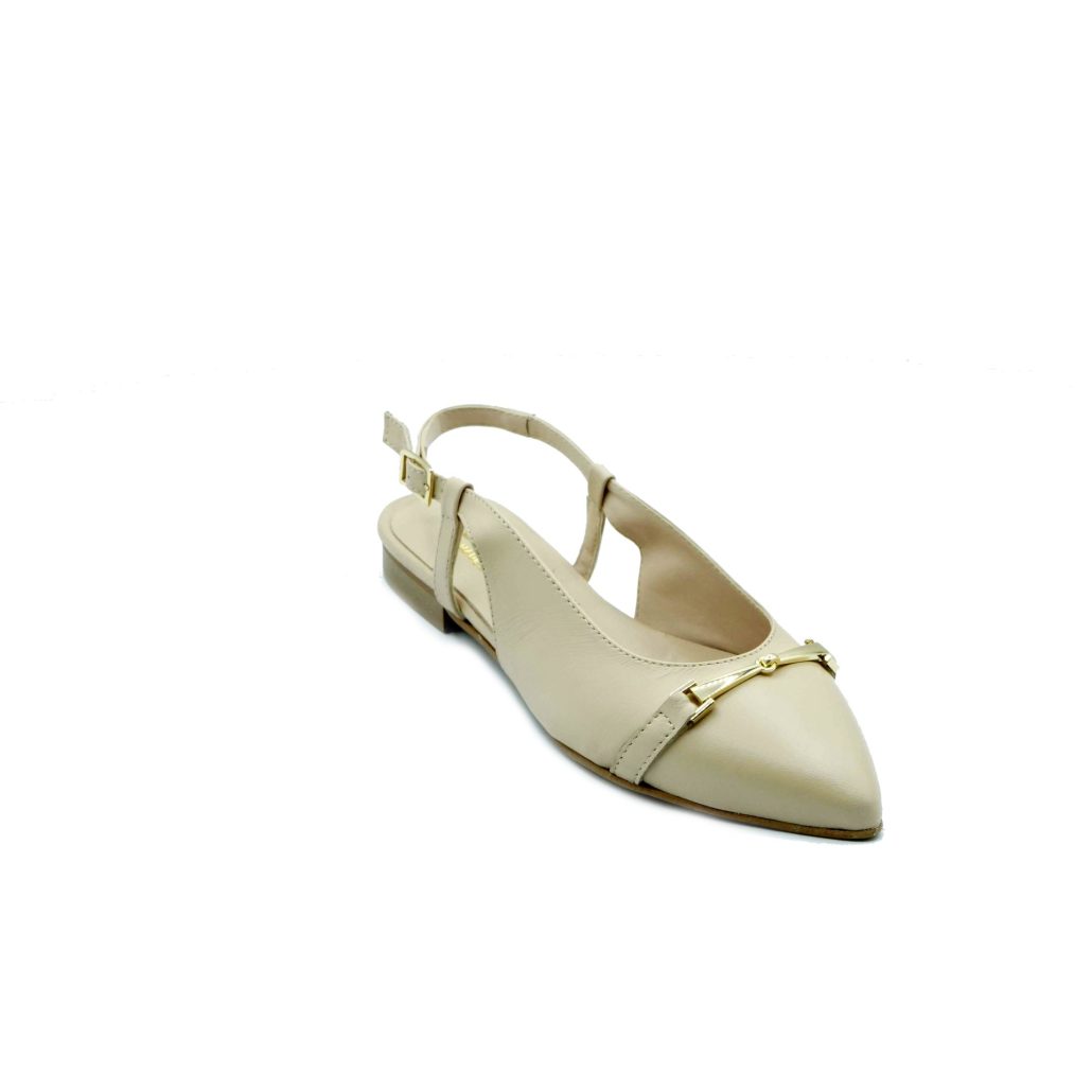Lea Gu slingback in nappa, accessorio frontale, tacco 10mm Outlet