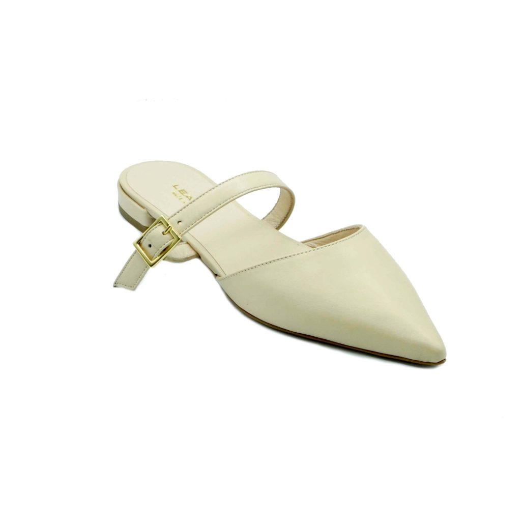 Lea Gu slingback in nappa, cinturino frontale, tacco 10mm In Vendita
