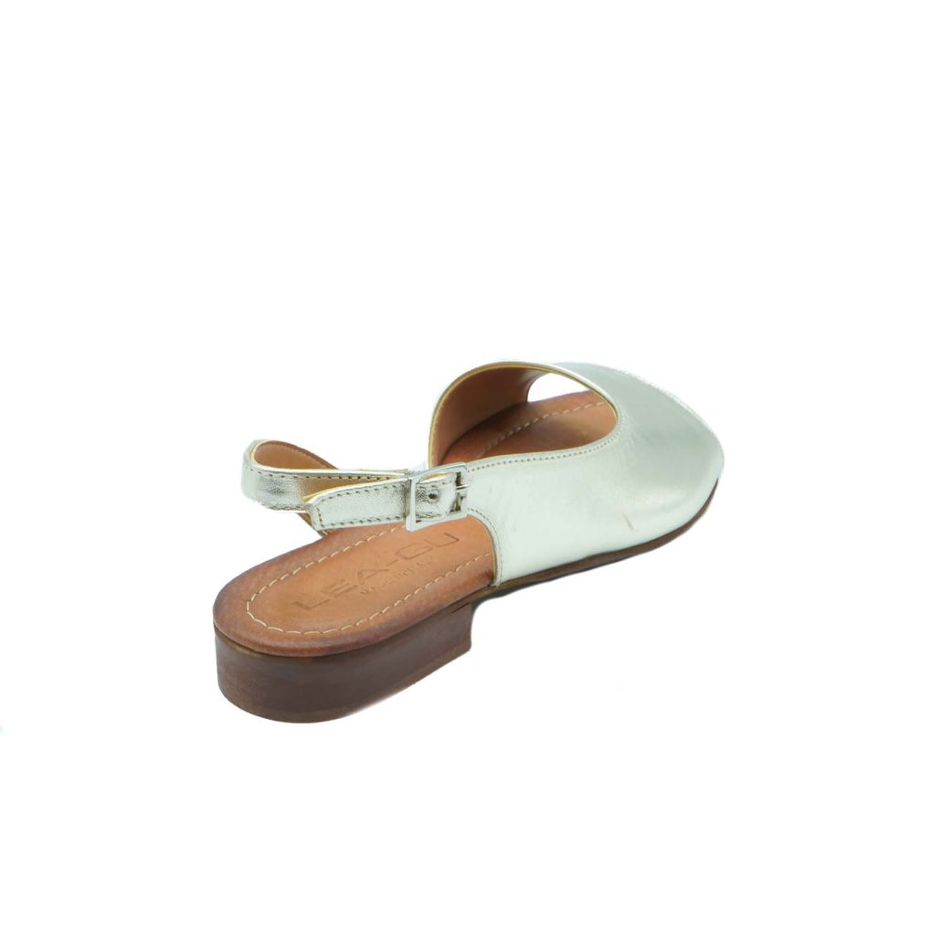 Lea Gu sandalo in nappa laminata, fascia frontale, chiusura posteriore, tacco 20mm Offerte