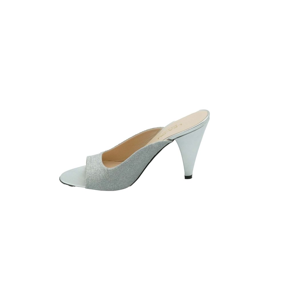 Lea Gu sandalo in nappa laminata, fascia frontale, tacco 85mm Vendita Economica