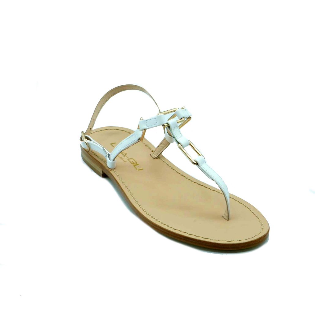 Lea Gu sandalo infradito in nappa, accessori frontali, chiusura posteriore, tacco 10mm Promozione