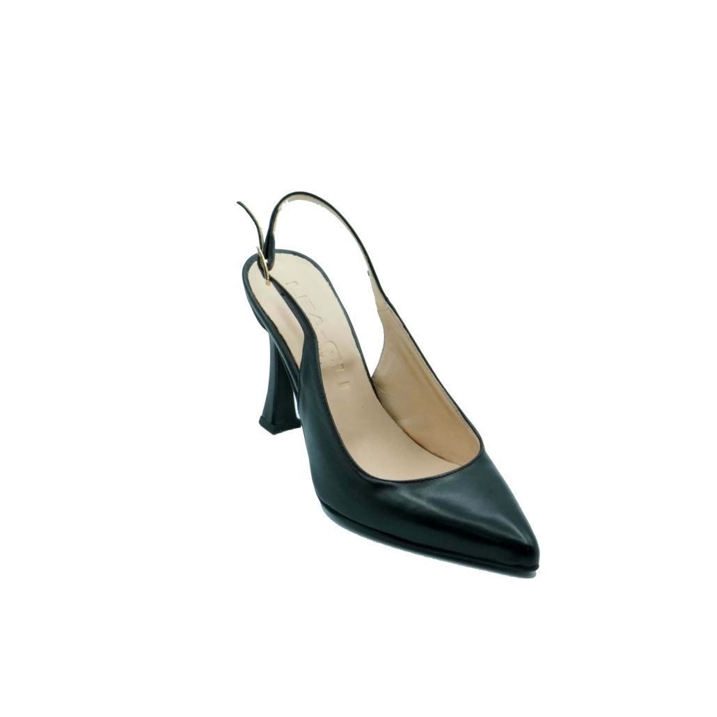 Lea Gu scarpa con tacco in nappa, chiusura posteriore, tacco 90 mm Shopping Online