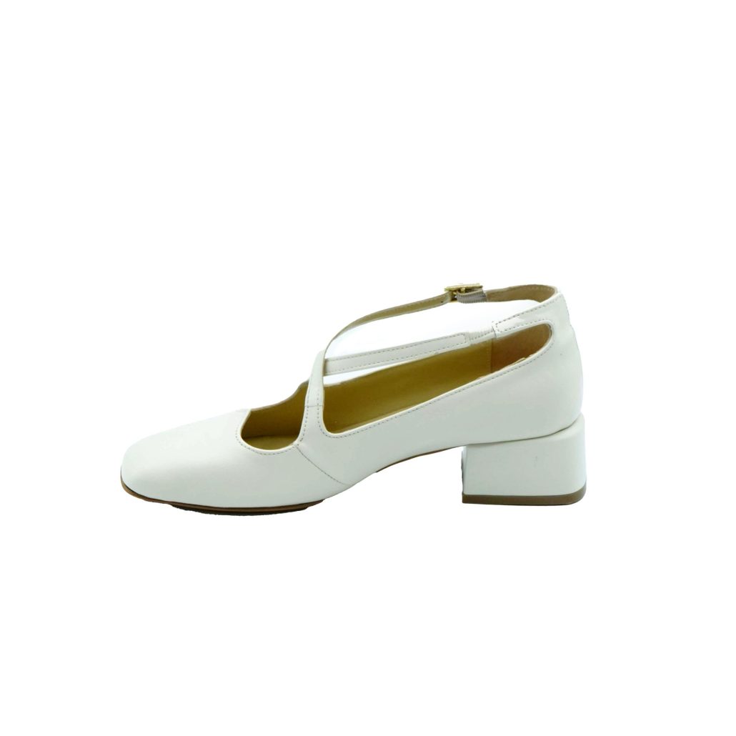 Lea Gu scarpa con tacco in nappa, incrocio frontale, tacco 35mm Prezzo Ridotto