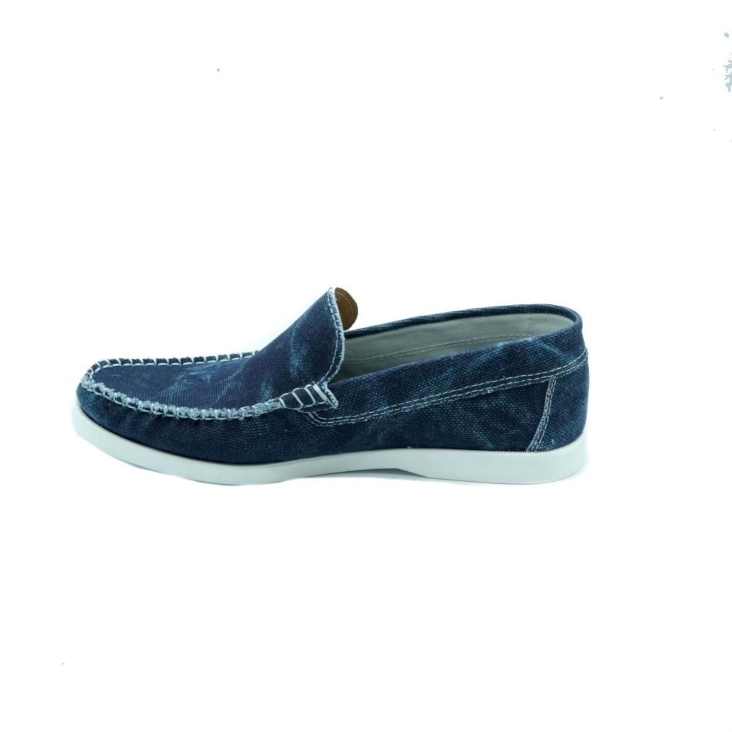Lea Gu scarpa da barca in canvas, fondo gomma 15mm Presa