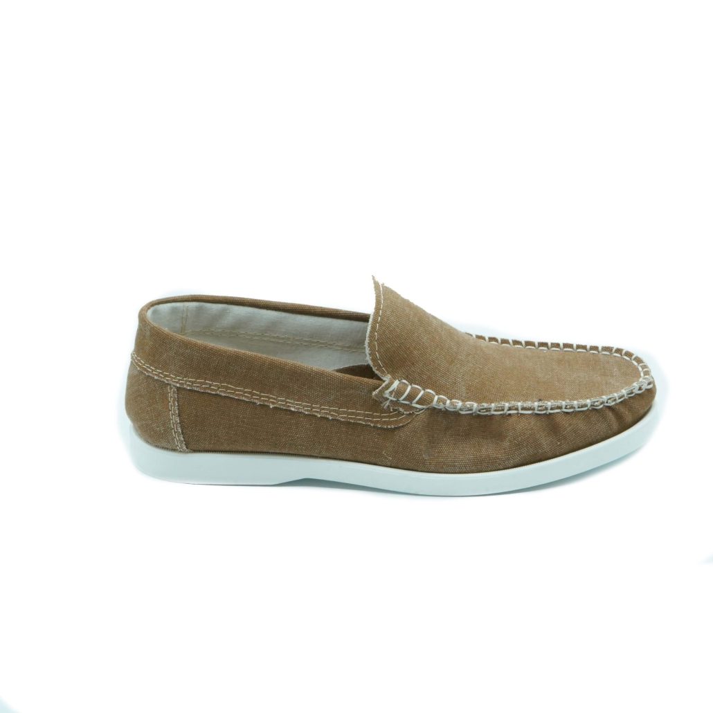 Lea Gu scarpa da barca in canvas, fondo gomma 15mm Presa