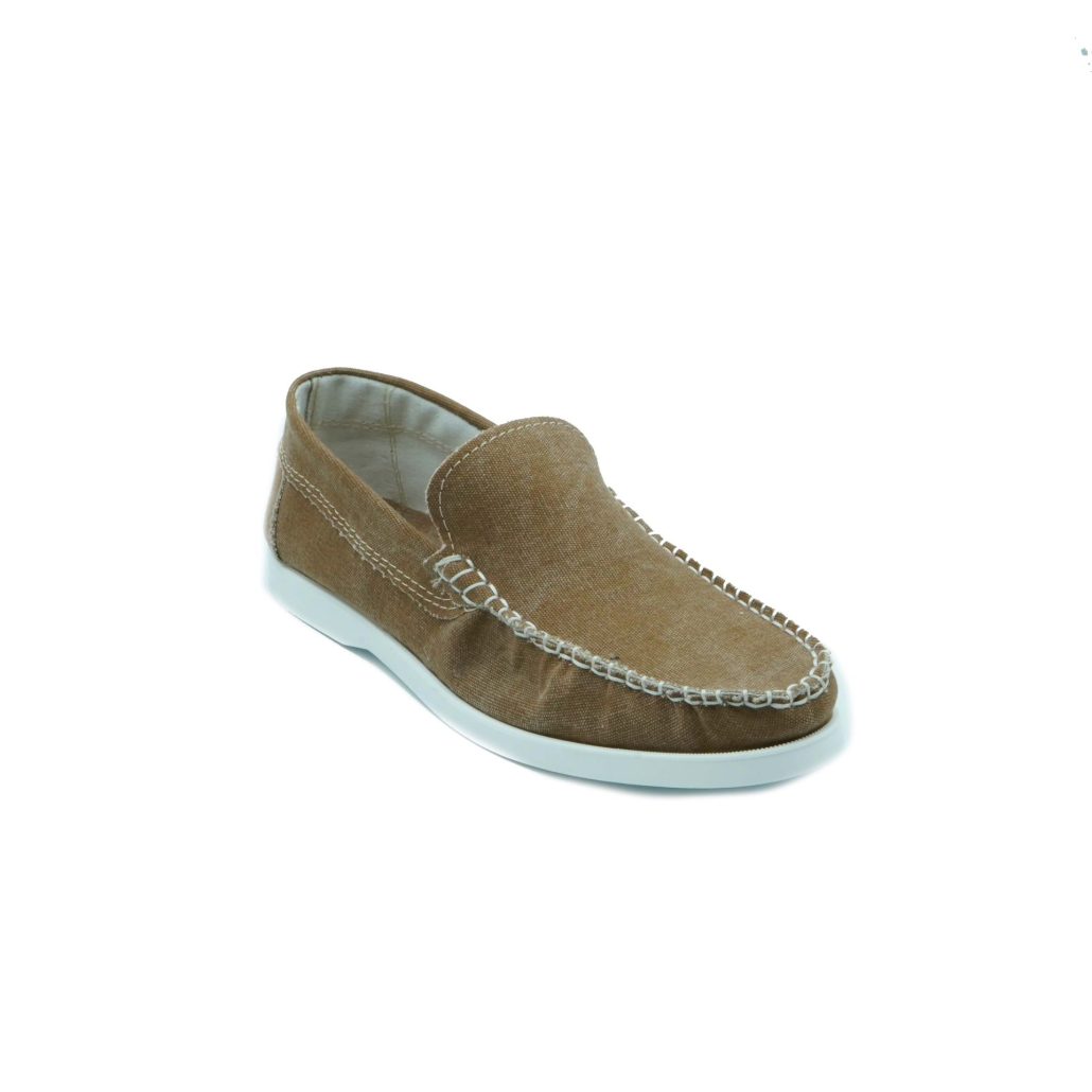 Lea Gu scarpa da barca in canvas, fondo gomma 15mm Presa