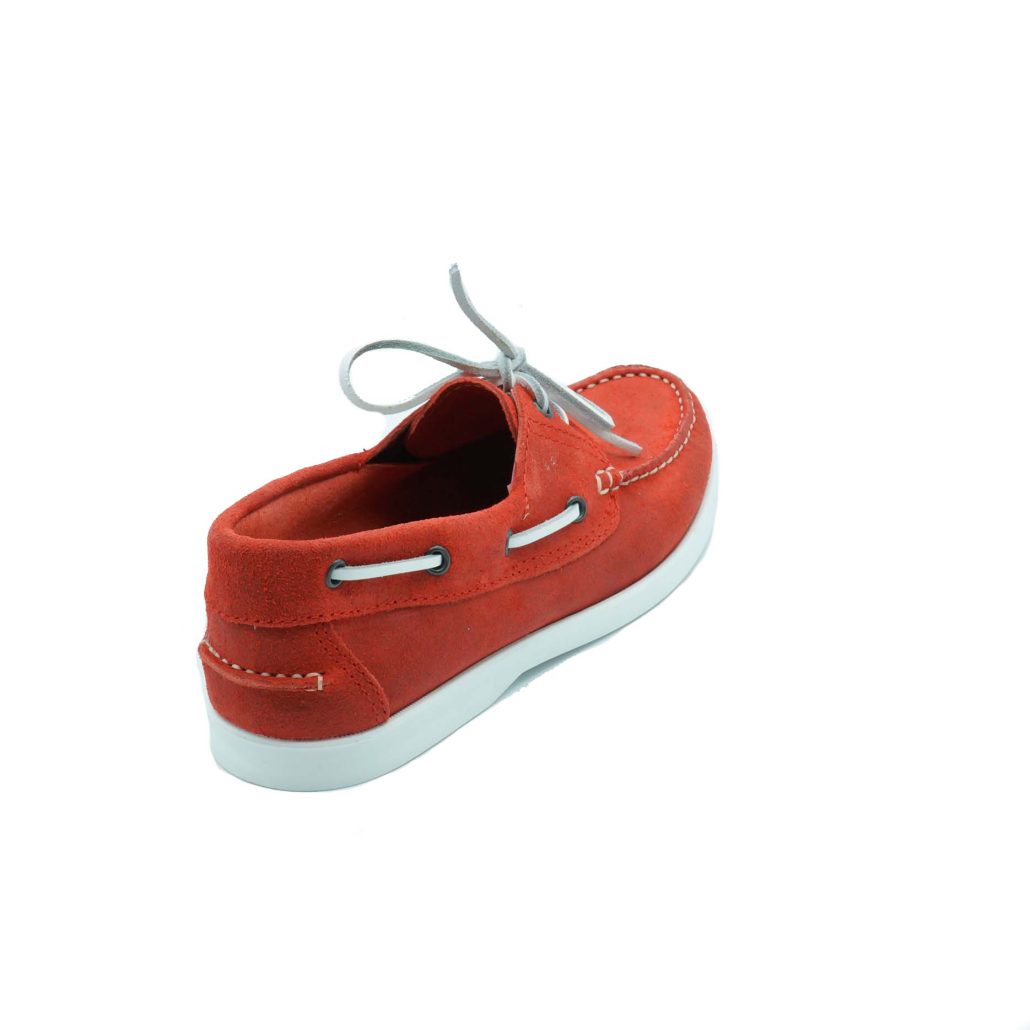 Lea Gu scarpa da barca in nappa, allacciatura frontale, fondo gomma 15mm Sconto