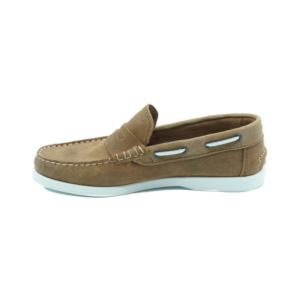 Lea Gu scarpa da barca in nappa, bocca di leone frontale, fondo gomma 15mm Offerta