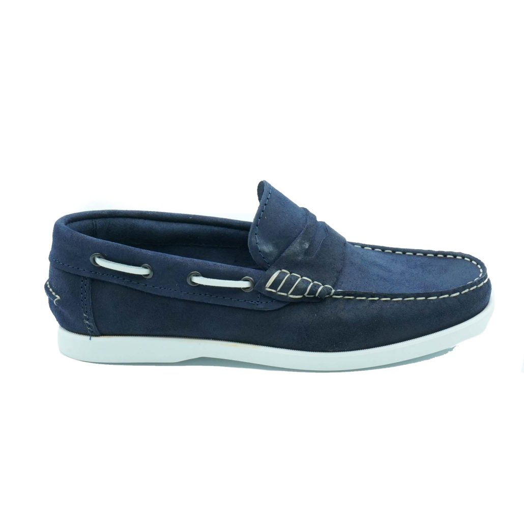 Lea Gu scarpa da barca in nappa, bocca di leone frontale, fondo gomma 15mm Offerta